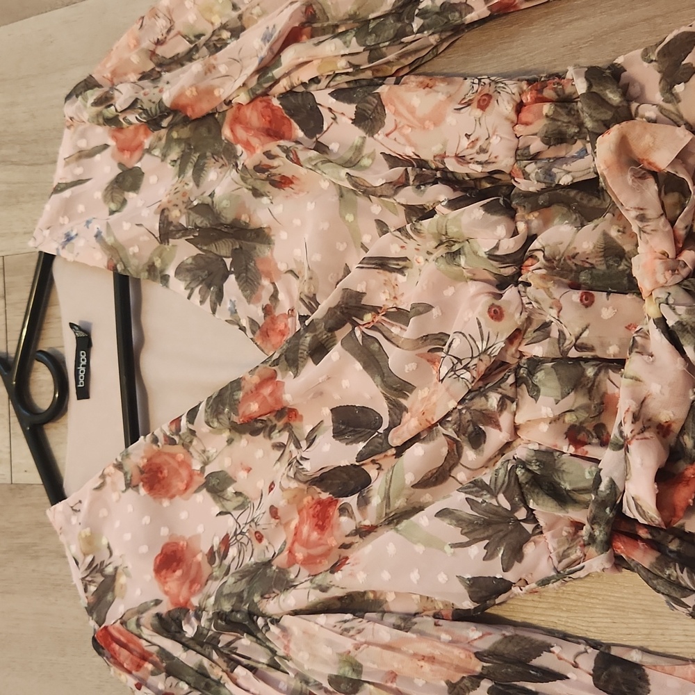 Boohoo Blush Floral Pink Dress - Picture 5 of 7